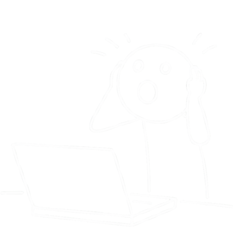 Person panicking at their laptop